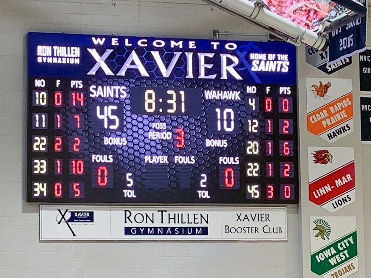 Xavier High School; Indoor 3.9mm, 9'10" x 16'5", Cedar Rapids, IA